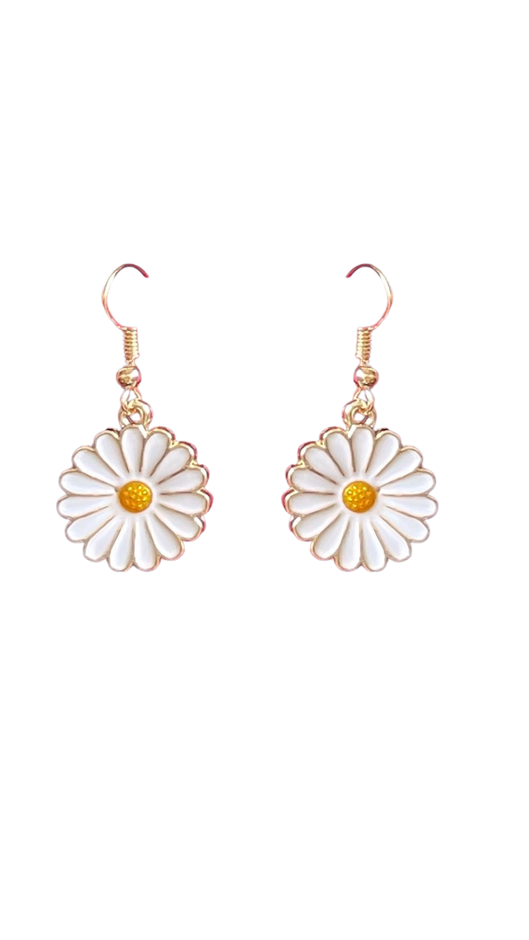 White daisy sale earrings