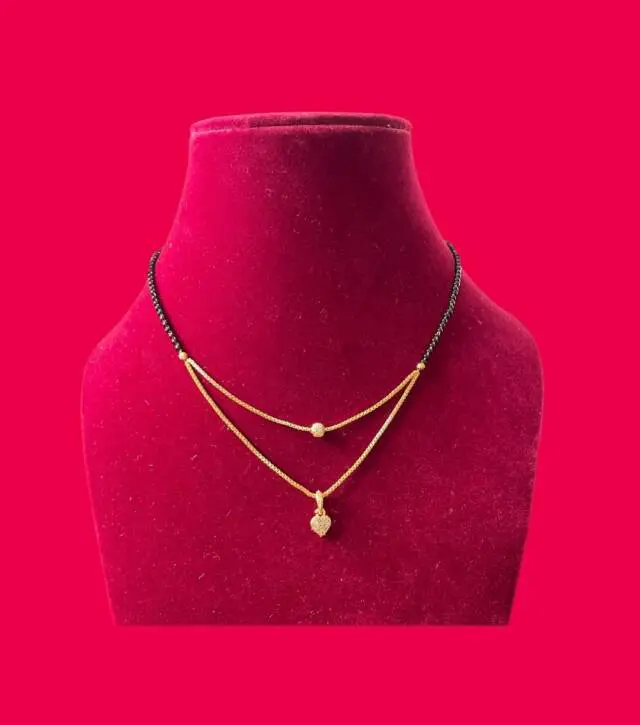 fancy short mangalsutra designs