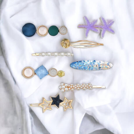 Korean starfish hair clips set