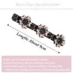 Colorful crystal clover hair clip
