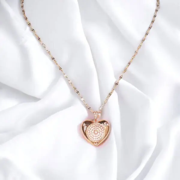 sparkling heart necklace