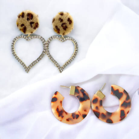 Acrylic Animal Print Earrings